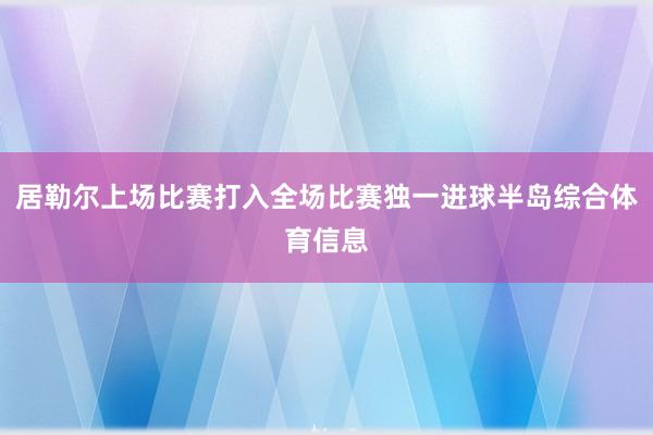 居勒尔上场比赛打入全场比赛独一进球半岛综合体育信息