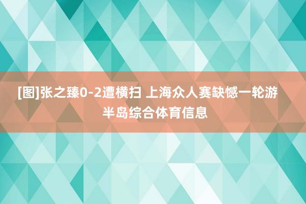 [图]张之臻0-2遭横扫 上海众人赛缺憾一轮游    半岛综合体育信息