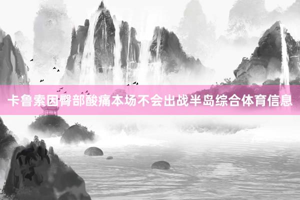 卡鲁索因臀部酸痛本场不会出战半岛综合体育信息