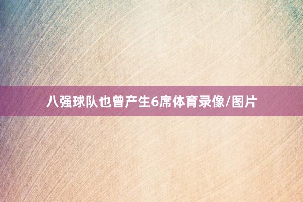 八强球队也曾产生6席体育录像/图片