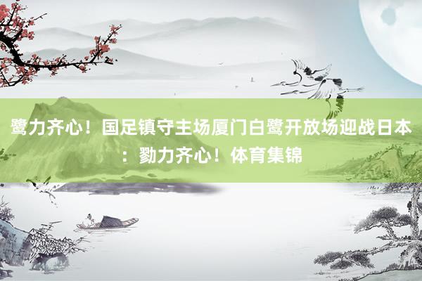 鹭力齐心！国足镇守主场厦门白鹭开放场迎战日本：勠力齐心！体育集锦