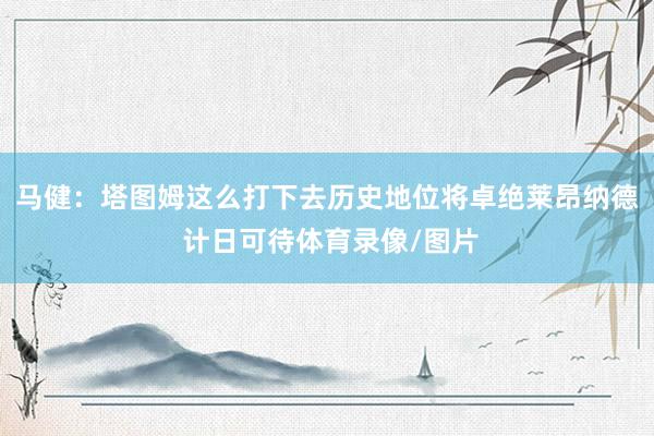 马健：塔图姆这么打下去历史地位将卓绝莱昂纳德 计日可待体育录像/图片