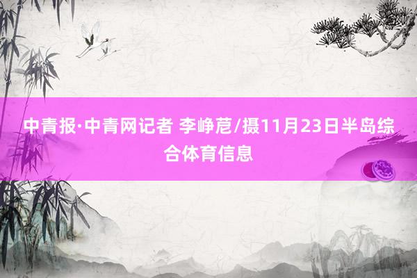 中青报·中青网记者 李峥苨/摄11月23日半岛综合体育信息