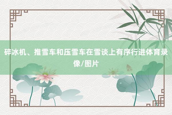 碎冰机、推雪车和压雪车在雪谈上有序行进体育录像/图片