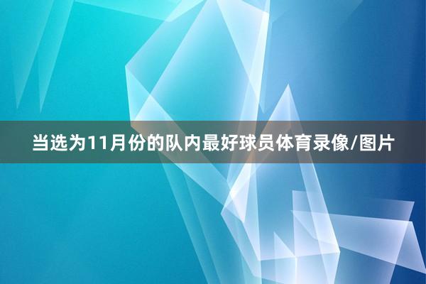 当选为11月份的队内最好球员体育录像/图片