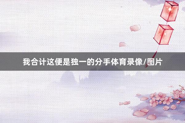 我合计这便是独一的分手体育录像/图片