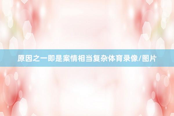 原因之一即是案情相当复杂体育录像/图片