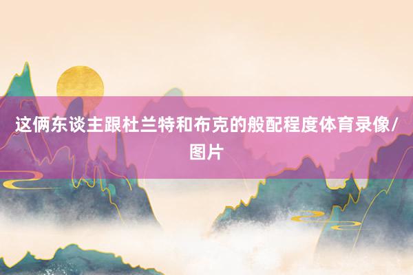 这俩东谈主跟杜兰特和布克的般配程度体育录像/图片