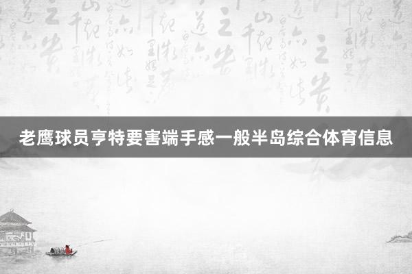 老鹰球员亨特要害端手感一般半岛综合体育信息