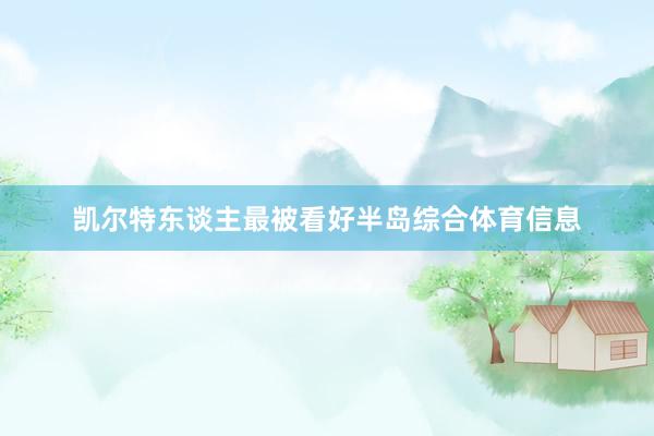 凯尔特东谈主最被看好半岛综合体育信息