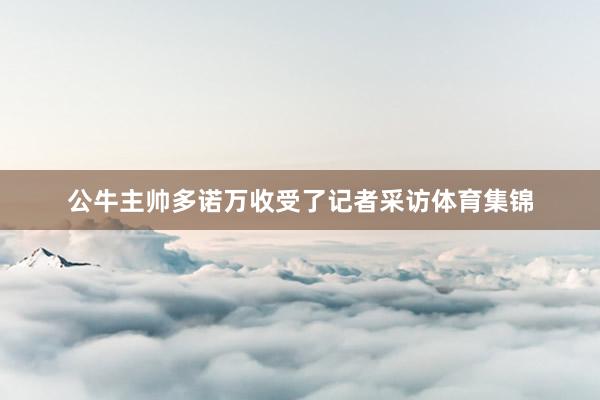 公牛主帅多诺万收受了记者采访体育集锦