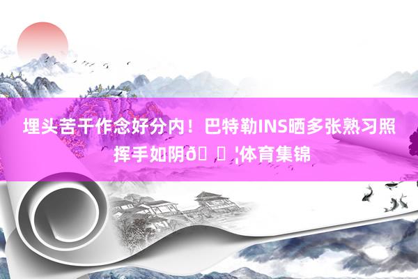 埋头苦干作念好分内！巴特勒INS晒多张熟习照 挥手如阴💦体育集锦