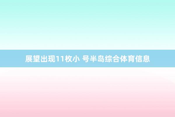 展望出现11枚小 号半岛综合体育信息