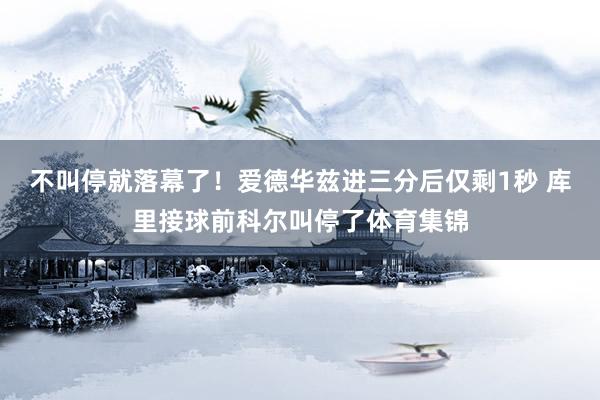 不叫停就落幕了！爱德华兹进三分后仅剩1秒 库里接球前科尔叫停了体育集锦