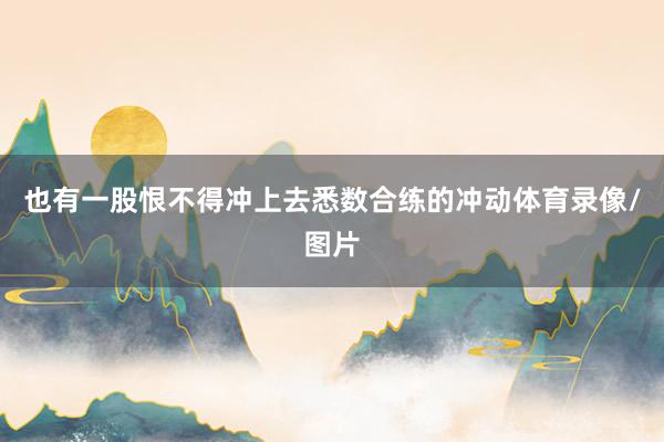 也有一股恨不得冲上去悉数合练的冲动体育录像/图片
