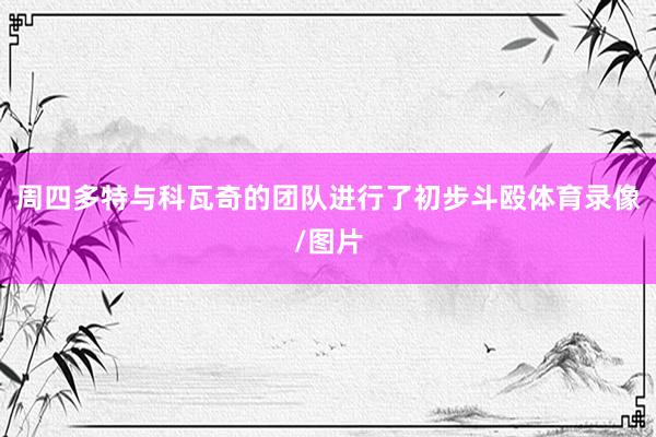 周四多特与科瓦奇的团队进行了初步斗殴体育录像/图片