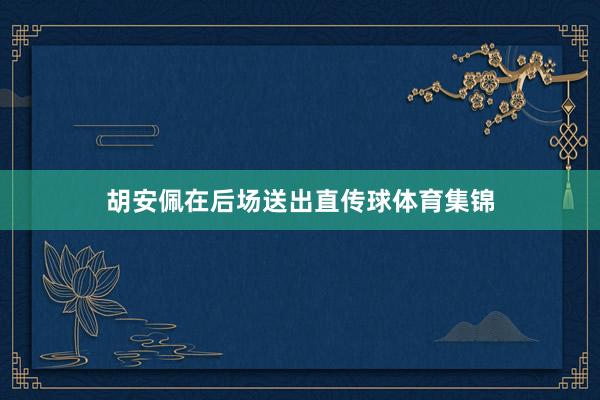 胡安佩在后场送出直传球体育集锦