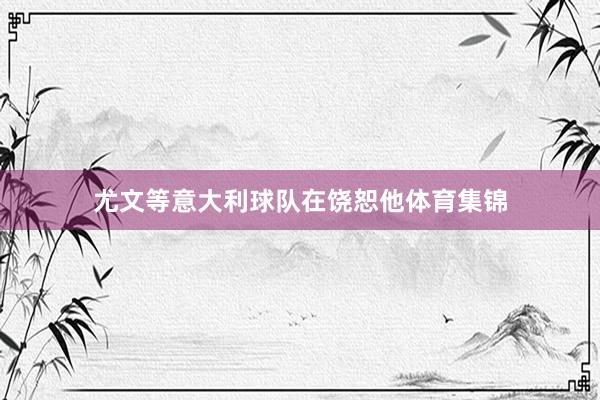 尤文等意大利球队在饶恕他体育集锦