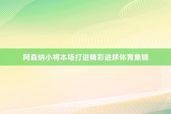 阿森纳小将本场打进精彩进球体育集锦