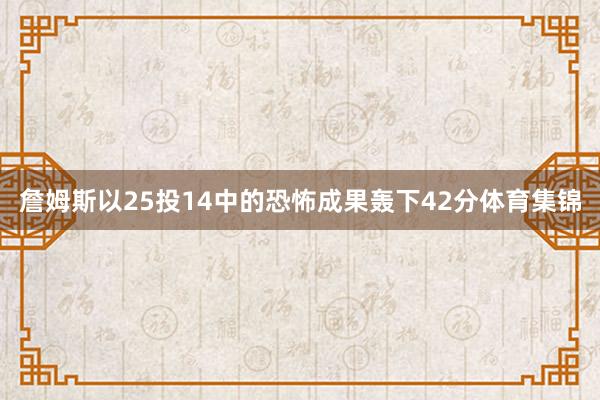 詹姆斯以25投14中的恐怖成果轰下42分体育集锦
