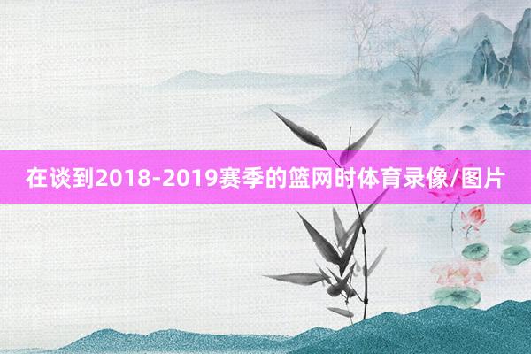在谈到2018-2019赛季的篮网时体育录像/图片
