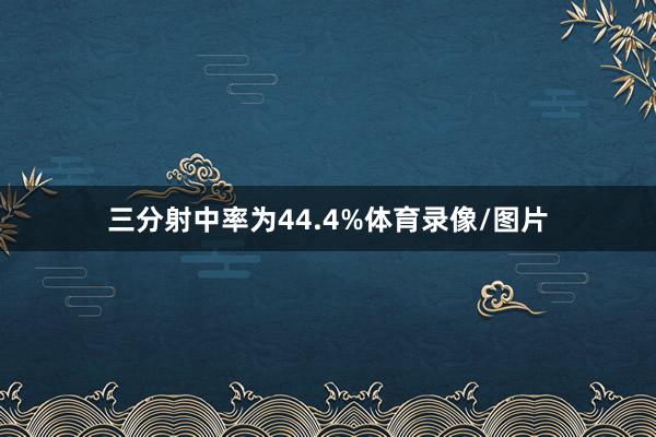 三分射中率为44.4%体育录像/图片