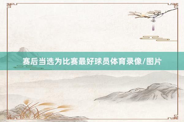 赛后当选为比赛最好球员体育录像/图片