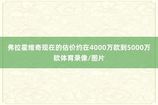 弗拉霍维奇现在的估价约在4000万欧到5000万欧体育录像/图片