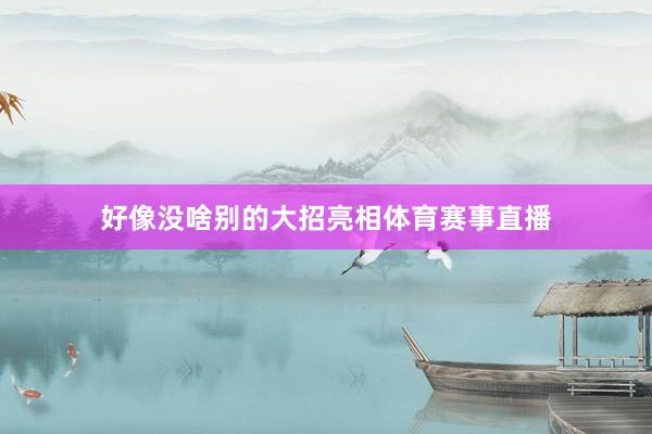 好像没啥别的大招亮相体育赛事直播