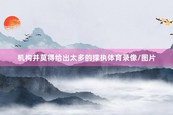 机构并莫得给出太多的撑执体育录像/图片