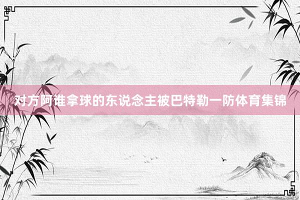 对方阿谁拿球的东说念主被巴特勒一防体育集锦