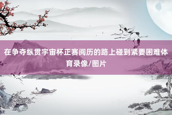 在争夺纵贯宇宙杯正赛阅历的路上碰到紧要困难体育录像/图片