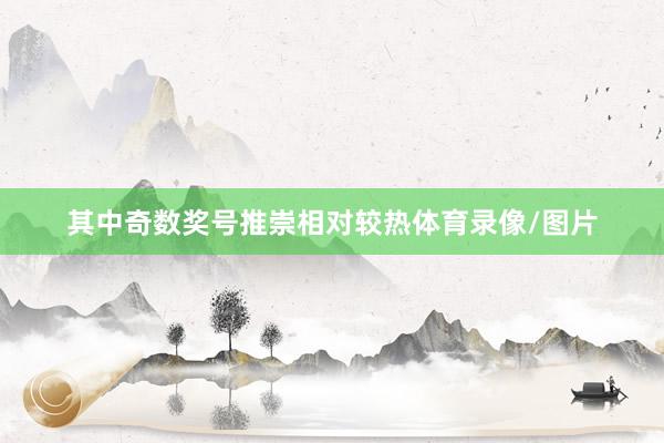 其中奇数奖号推崇相对较热体育录像/图片