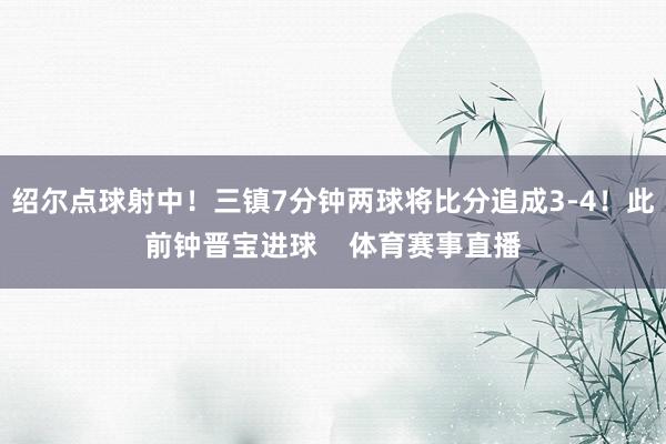 绍尔点球射中！三镇7分钟两球将比分追成3-4！此前钟晋宝进球    体育赛事直播