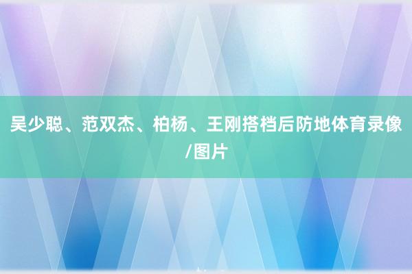 吴少聪、范双杰、柏杨、王刚搭档后防地体育录像/图片