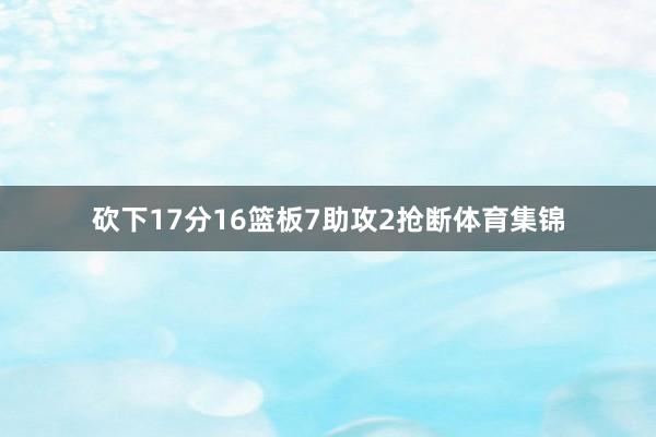 砍下17分16篮板7助攻2抢断体育集锦