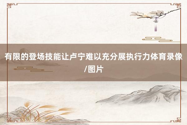 有限的登场技能让卢宁难以充分展执行力体育录像/图片