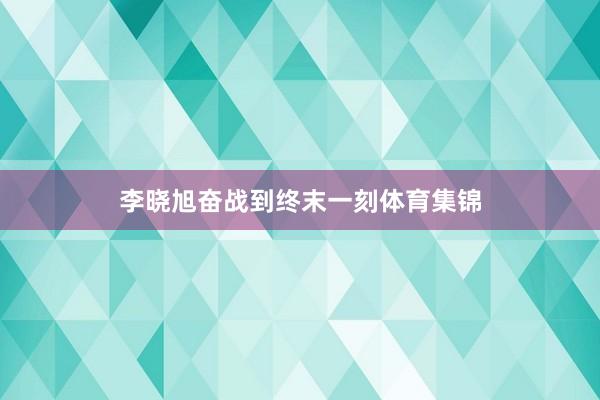 李晓旭奋战到终末一刻体育集锦