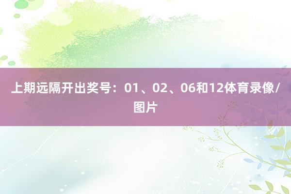 上期远隔开出奖号：01、02、06和12体育录像/图片