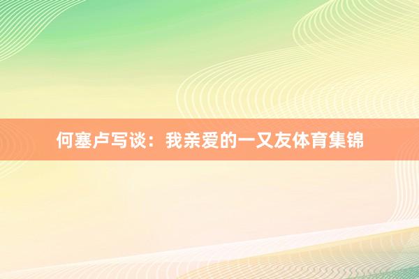何塞卢写谈：我亲爱的一又友体育集锦