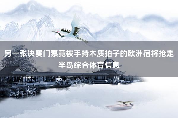 另一张决赛门票竟被手持木质拍子的欧洲宿将抢走半岛综合体育信息