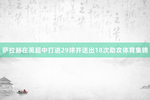 萨拉赫在英超中打进29球并送出18次助攻体育集锦