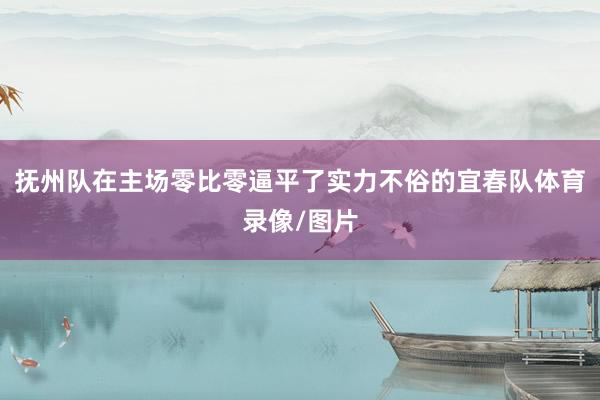 抚州队在主场零比零逼平了实力不俗的宜春队体育录像/图片