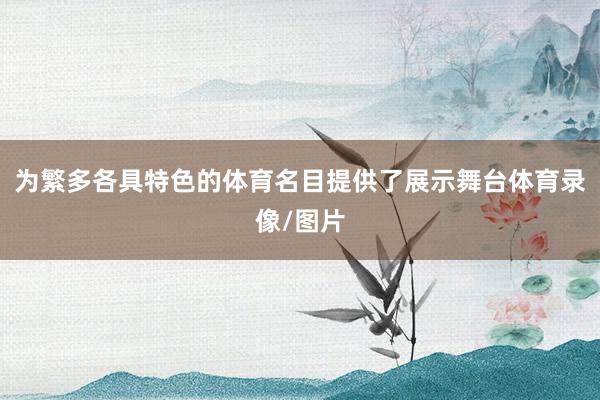 为繁多各具特色的体育名目提供了展示舞台体育录像/图片
