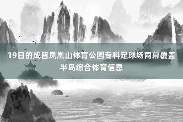 19日的成皆凤凰山体育公园专科足球场雨幕覆盖半岛综合体育信息