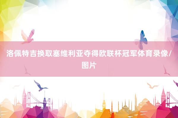 洛佩特吉换取塞维利亚夺得欧联杯冠军体育录像/图片