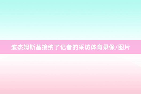 波杰姆斯基接纳了记者的采访体育录像/图片