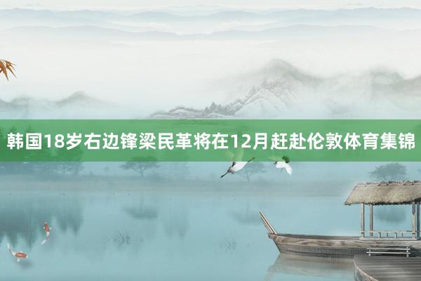 韩国18岁右边锋梁民革将在12月赶赴伦敦体育集锦