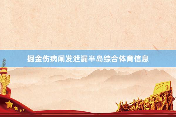 掘金伤病阐发泄漏半岛综合体育信息