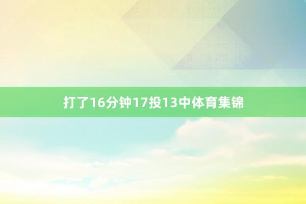 打了16分钟17投13中体育集锦